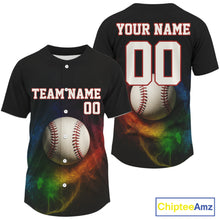 Load image into Gallery viewer, Custom Baseball Jersey For Men Personalized Colorful Baseball, Youth Baseball Jerseys NYN1178