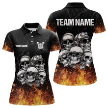 Load image into Gallery viewer, Personalized Fire Flame And Skulls Dart Shirts For Women, Custom Dart Team Jerseys NYN0021