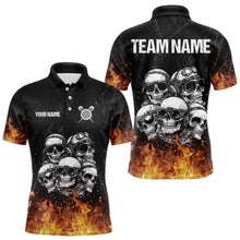 Load image into Gallery viewer, Personalized Fire Flame And Skulls Dart Shirts For Men, Custom Dart Team Jerseys NYN0021