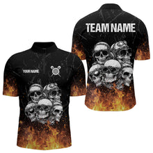 Load image into Gallery viewer, Personalized Fire Flame And Skulls Dart Shirts For Men, Custom Dart Team Jerseys NYN0021