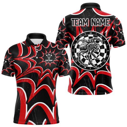 White And Black Dartboards Custom Spider Dart Shirts For Men, Dart Jerseys NYN0022