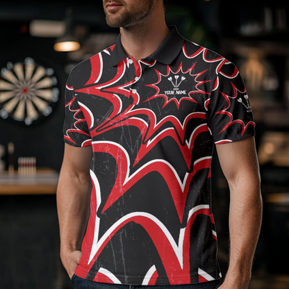 White And Black Dartboards Custom Spider Dart Shirts For Men, Dart Jerseys NYN0022