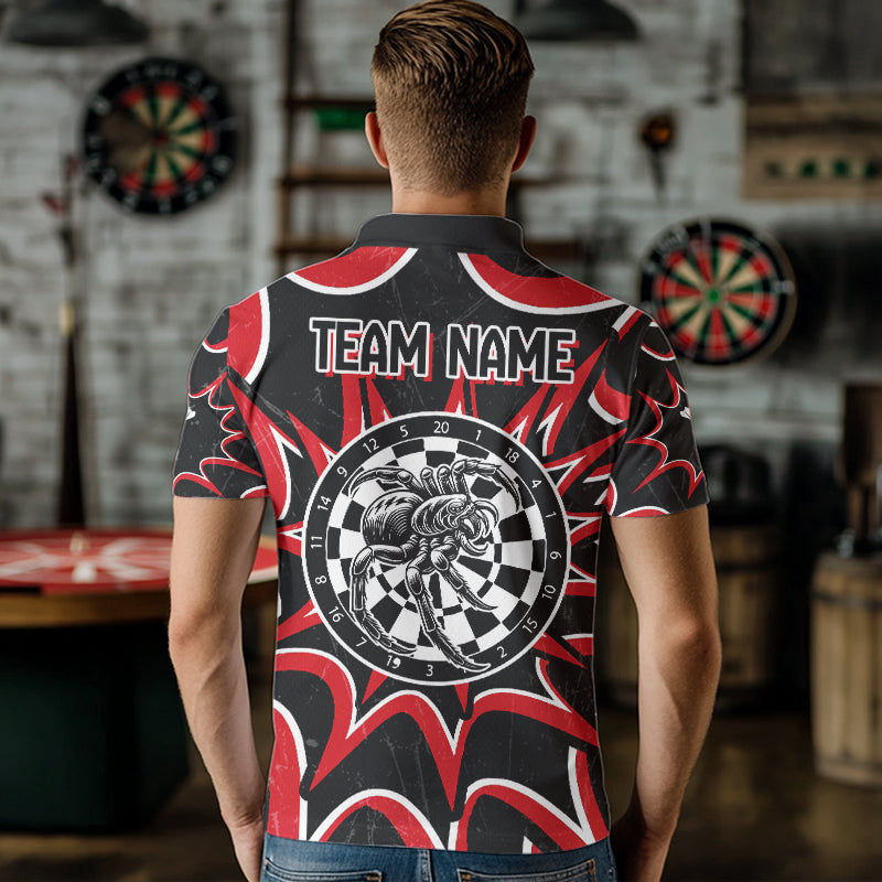 White And Black Dartboards Custom Spider Dart Shirts For Men, Dart Jerseys NYN0022