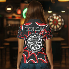 Load image into Gallery viewer, White And Black Dartboards Custom Spider Dart Shirts For Women, Dart Jerseys NYN0022