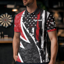 Load image into Gallery viewer, Skulls With Custom American Flag Dart Shirts For Men, Dart Team Jerseys NYN0024