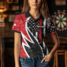 Load image into Gallery viewer, Skulls With Custom American Flag Dart Shirts For Women, Dart Team Jerseys NYN0024