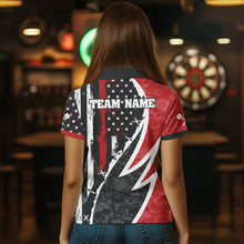 Load image into Gallery viewer, Skulls With Custom American Flag Dart Shirts For Women, Dart Team Jerseys NYN0024