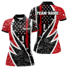 Load image into Gallery viewer, Skulls With Custom American Flag Dart Shirts For Women, Dart Team Jerseys NYN0024