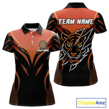 Load image into Gallery viewer, Custom Women&#39;s Dart Shirt With Orange Tiger Dartboard - Custom Team &amp; Player Name NYN0358