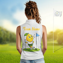 Load image into Gallery viewer, Lemon Golf Team Outfits Custom Funny Sleeveless Polo Shirts For Men, Best Womens Golf Shirts NYN3320