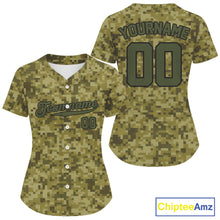 Load image into Gallery viewer, Personalized Army Green Baseball Jerseys Custom Camouflage Baseball Jersey For Women &amp; Youth NYN1205
