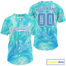 Load image into Gallery viewer, Blue Baseball Jerseys For Men Custom Colorful Funny Baseball Shirt, Youth Baseball Jersey NYN1207