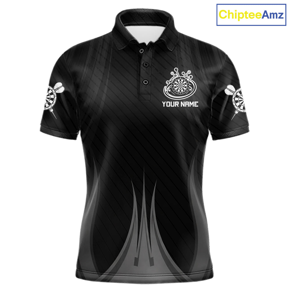 Black And White Darts Polo & 1/4-Zip Shirt For Men Personalized Darts Team Attire NYN4624