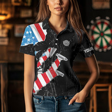 Load image into Gallery viewer, Custom American Flag Grunge Style Dart Shirts For Women, Dart Team Jerseys NYN0025