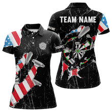Load image into Gallery viewer, Custom American Flag Grunge Style Dart Shirts For Women, Dart Team Jerseys NYN0025