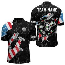 Load image into Gallery viewer, Custom American Flag Grunge Style Dart Shirts For Men, Dart Team Jerseys NYN0025