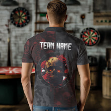 Load image into Gallery viewer, Red Rose Skulls And Dartboard Style Dart Shirts For Men, Custom Dart Jerseys NYN0028