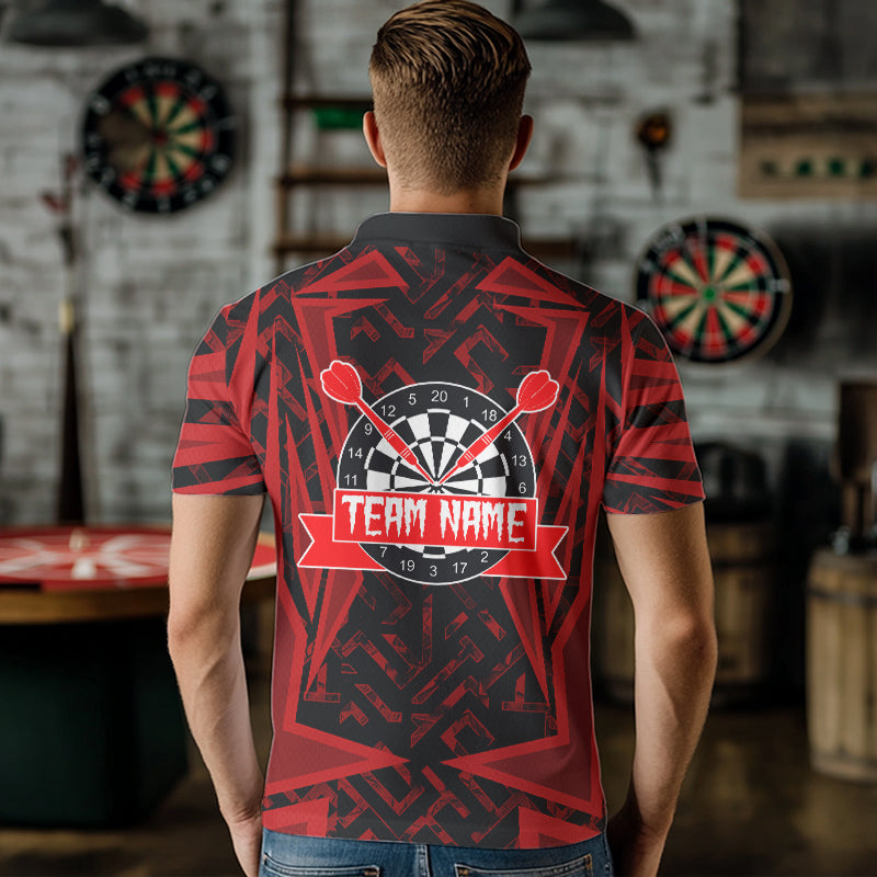 Custom Red Dragron With Dartboards Dart Shirts For Men, Dart Team Jerseys NYN0029