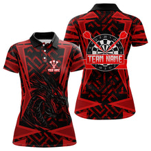 Load image into Gallery viewer, Custom Red Dragron With Dartboards Dart Shirts For Women, Dart Team Jerseys NYN0029