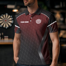 Load image into Gallery viewer, Custom Black And Red Hexagon Dragon Dartboard Dart Shirts For Men Dart Team Jerseys NYN0031