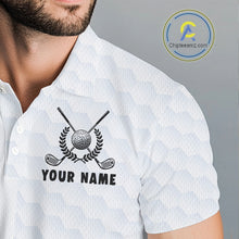 Load image into Gallery viewer, Golden Retriever Golf Shirt Custom Yellow Leopard Pattern Funny Splatter Golf Polos For Men NYN3334