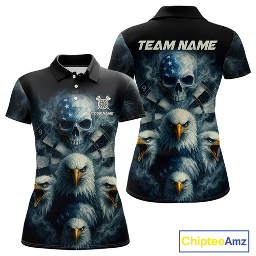 Personalized Eagles Skull Dart Shirt Custom Dartboard Team Dart Jerseys For Women NYN1217