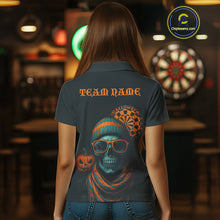 Load image into Gallery viewer, Custom Halloween Women Darts Shirt Personalized Halloween Pumpkin Skull Darts Jerseys NYN1230