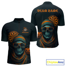 Load image into Gallery viewer, Custom Halloween Men Darts Shirt Personalized Halloween Pumpkin Skull Darts Jerseys NYN1230