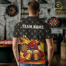 Load image into Gallery viewer, Bull &amp; Cheer Beers Dartboard Custom Funny Darts Polo Shirts Men Dart Team Jerseys | Black NYN2272