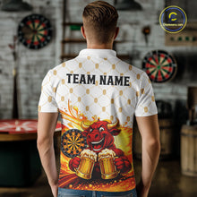 Load image into Gallery viewer, Bull &amp; Cheer Beers Dartboard Custom Funny Darts Polo Shirts Men Dart Team Jerseys | White NYN2273