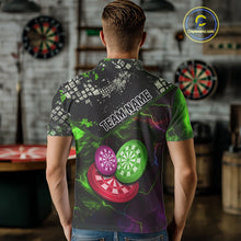 Load image into Gallery viewer, Colorful Thunder Dartboards Grunge Men's Darts Shirt - Custom Name &amp; Team Jersey | Opt2 NYN0635