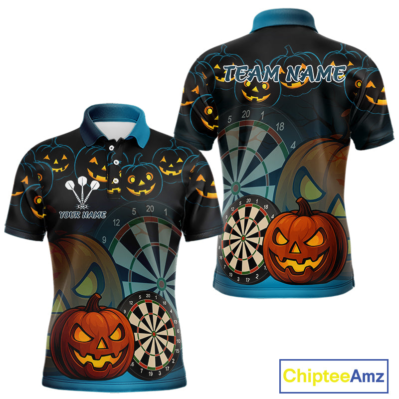 Custom Halloween Funny Darts Polo Jerseys For Men, Darts Team Shirt NYN0832