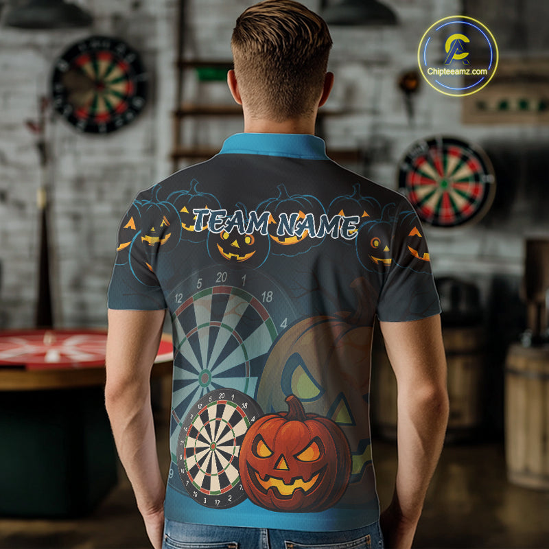 Custom Halloween Funny Darts Polo Jerseys For Men, Darts Team Shirt NYN0832