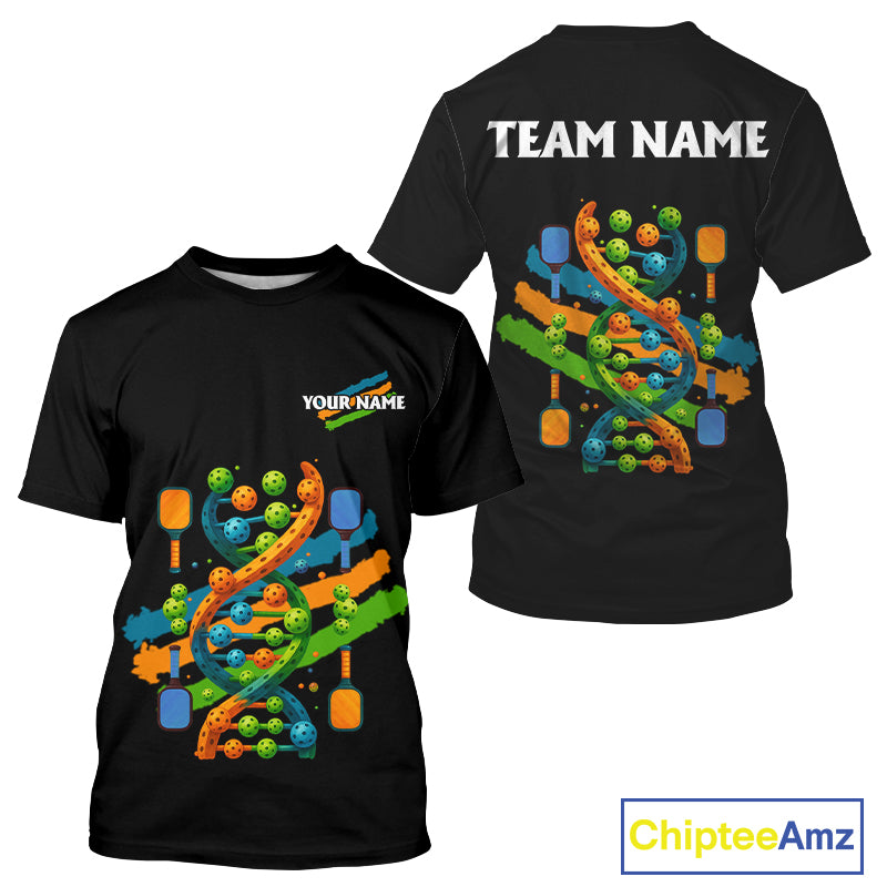 Pickleball It's In My Dna Custom Funny Pickleball T-Shirt, Black Pickleball Jersey For Men NYN1242