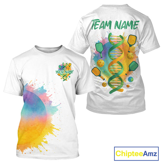 It’s In My DNA Pickleball Shirt Custom Colorful Pickleball Jersey For Men, White T-Shirt NYN1246