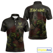 Load image into Gallery viewer, Custom Dripping Grunge Wolf Dartboard Funny Dart Men Polo Shirt Graffiti Dart Jerseys NYN1785