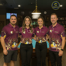 Load image into Gallery viewer, Bear &amp; Pool 9 Ball Funny Billiard Shirts For Men Custom Name Billiard Team Jerseys NYN2296
