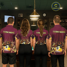 Load image into Gallery viewer, Bear &amp; Pool 9 Ball Funny Billiard Shirts For Men Custom Name Billiard Team Jerseys NYN2296