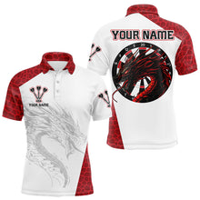 Load image into Gallery viewer, Personalized White-Red Dragon Dartboard Dart Shirts For Men Outfits Dart Team Jerseys NYN0033