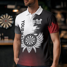 Load image into Gallery viewer, Custom Black And Red Eagle Dartboards Dart Shirts For Men Outfits Dart Tournament Jerseys NYN0035