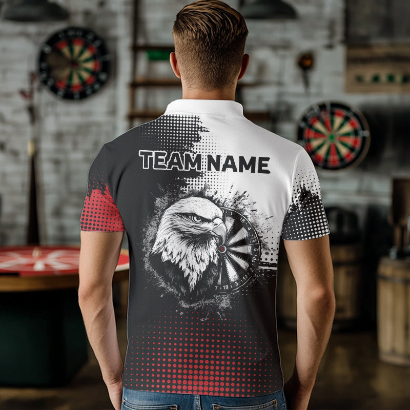 Custom Black And Red Eagle Dartboards Dart Shirts For Men Outfits Dart Tournament Jerseys NYN0035