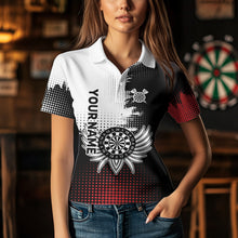 Load image into Gallery viewer, Custom Black And Red Eagle Dartboards Dart Shirts For Women Outfits Dart Tournament Jerseys NYN0035