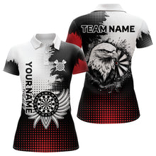 Load image into Gallery viewer, Custom Black And Red Eagle Dartboards Dart Shirts For Women Outfits Dart Tournament Jerseys NYN0035