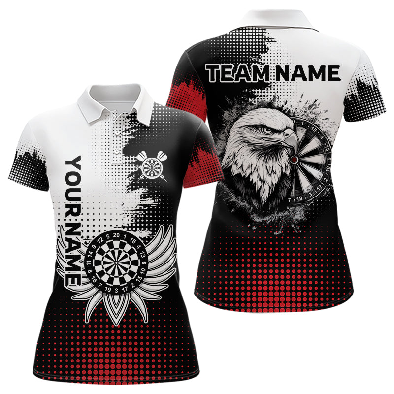 Custom Black And Red Eagle Dartboards Dart Shirts For Women Outfits Dart Tournament Jerseys NYN0035