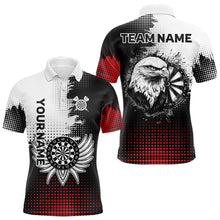 Load image into Gallery viewer, Custom Black And Red Eagle Dartboards Dart Shirts For Men Outfits Dart Tournament Jerseys NYN0035
