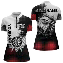 Load image into Gallery viewer, Custom Black And Red Eagle Dartboards Dart Shirts For Women Outfits Dart Tournament Jerseys NYN0035