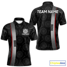 Load image into Gallery viewer, American flag thin red line dart polo shirt for men patriotic jersey