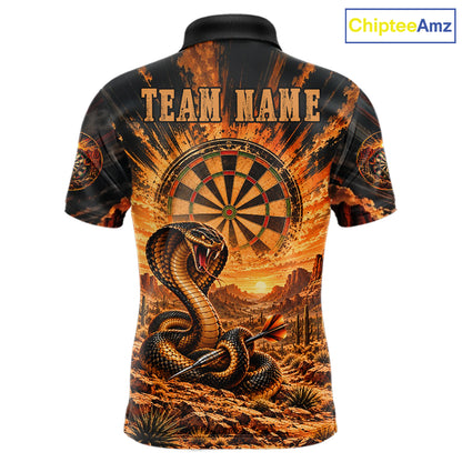 Personalized Cobra Snake Dart Jersey For Men Custom Desert Sunset Darts Apparel Darts Team Shirt NYN5048
