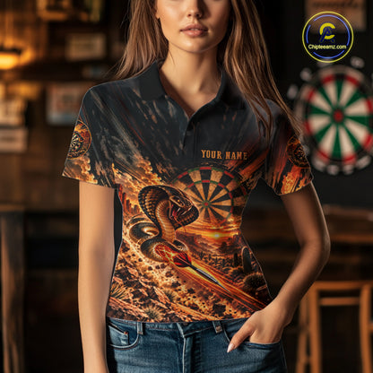 Personalized Cobra Snake Dart Jersey For Women Custom Desert Sunset Darts Apparel Darts Team Shirt NYN5048