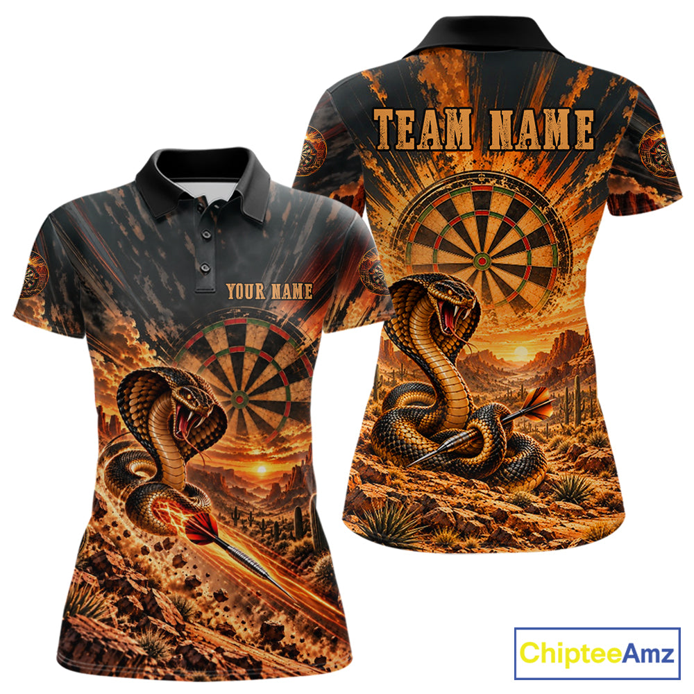 Personalized Cobra Snake Dart Jersey For Women Custom Desert Sunset Darts Apparel Darts Team Shirt NYN5048